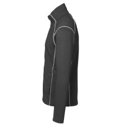 Herrecardigan med kontraststikninger og lynl�s, sort