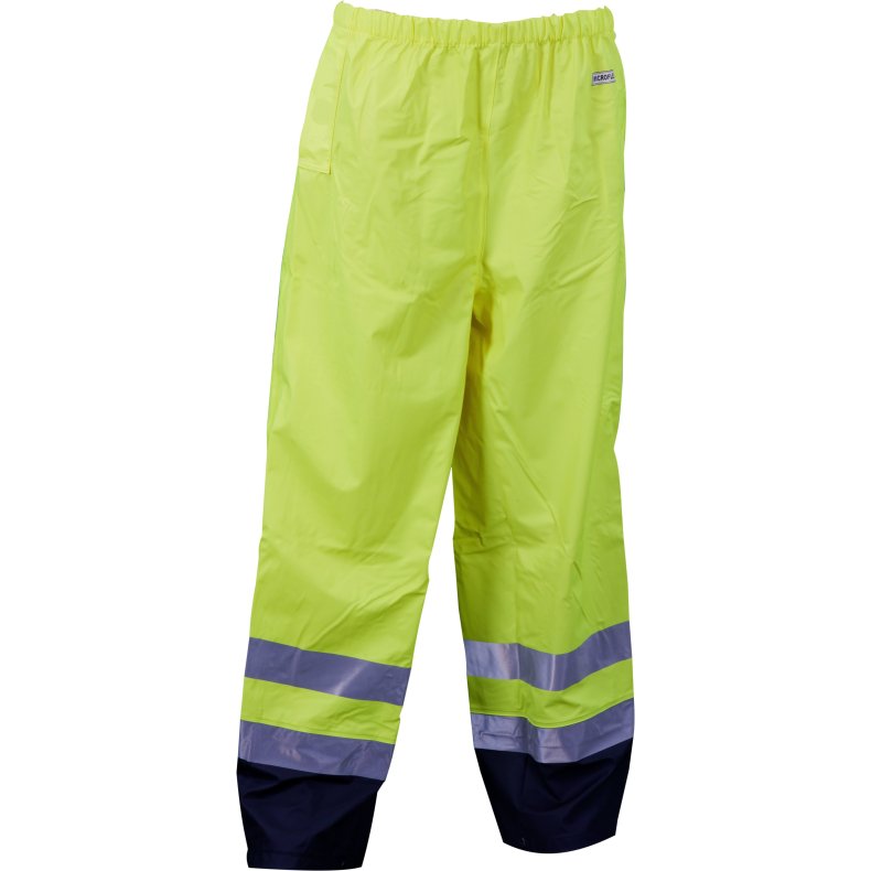 Hi-Viz regnbukser med refleks, gul