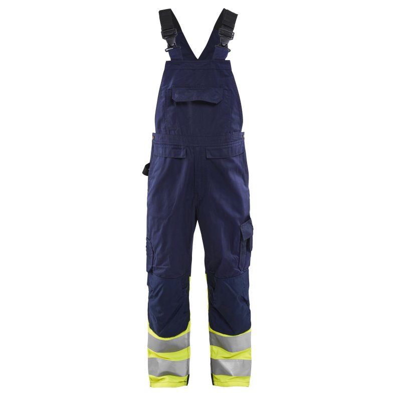 High Vis overall med refleks, marine/gul