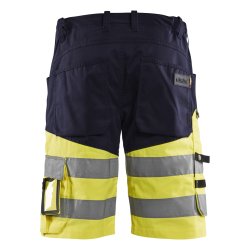 High Vis shorts med stretch, marine/gul