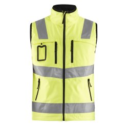 High Vis softshell vest med lynl�slommer, gul