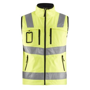 High Vis softshell vest med lynl�slommer, gul