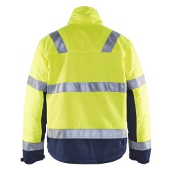 High Vis vinter jakke med quiltfor, gul/marine