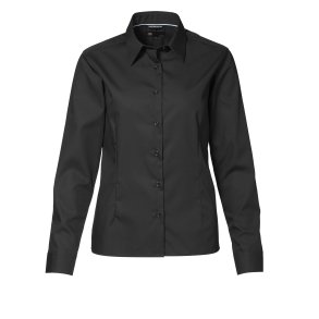 ID Dameskjorte, Easy Iron, lange rmer, sort