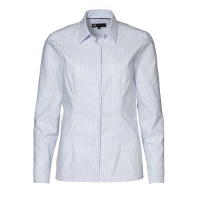 ID Oxford dameskjorte, modern fit, stribet