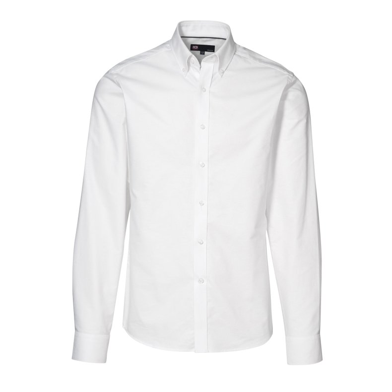 ID Oxford-skjorte m/button down, modern fit, hvid