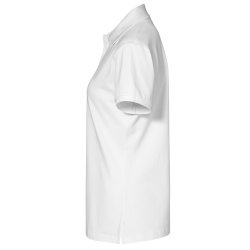 ID Poloshirt, pique med stretch, figursyet, dame, hvid