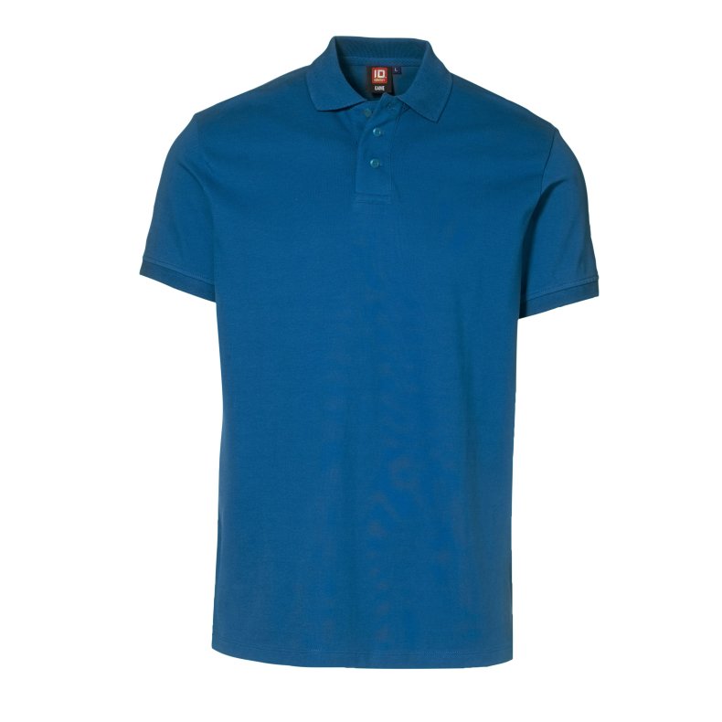 ID Poloshirt, pique med stretch, Herre, kongebl