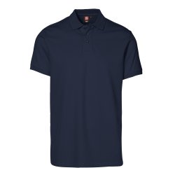 ID Poloshirt, pique med stretch, Herre, navy