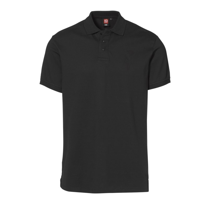 ID Poloshirt, pique med stretch, Herre, sort