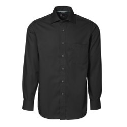 ID Skjorte, Easy Iron, lange rmer, sort
