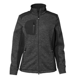 ID Strikfleece Dame Cardigan med forstrkning, grafit