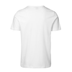 ID T-shirt T-TIME, 100% bomuld m/ V-hals, hvid