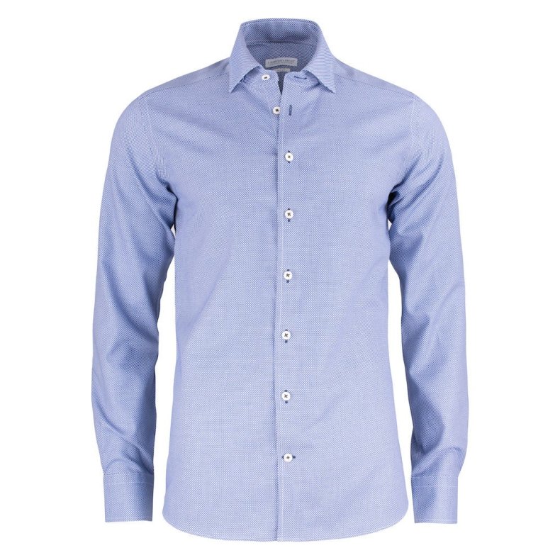 J. Harvest &amp; Frost i moderne design, slim fit, eksklusive oxford, lysebl