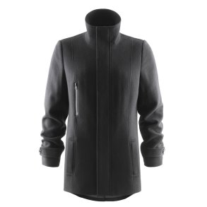 Klassisk Dame uldfrakke 3/4 lang, sort