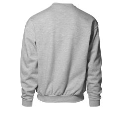 Klassisk sweatshirt med rund hals og b�rstet inderside, gr� melange