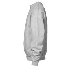 Klassisk sweatshirt med rund hals og b�rstet inderside, gr� melange