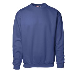Klassisk sweatshirt med rund hals og b�rstet inderside, kobolt
