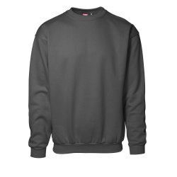 Klassisk sweatshirt med rund hals og b�rstet inderside, koks gr�