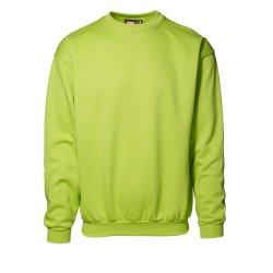 Klassisk sweatshirt med rund hals og brstet inderside, lime