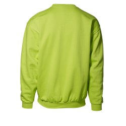 Klassisk sweatshirt med rund hals og brstet inderside, lime