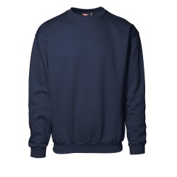 Klassisk sweatshirt med rund hals og b�rstet inderside, navy