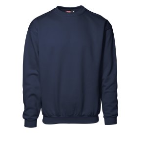Klassisk sweatshirt med rund hals og brstet inderside, navy