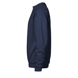 Klassisk sweatshirt med rund hals og b�rstet inderside, navy