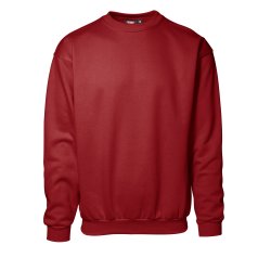 Klassisk sweatshirt med rund hals og b�rstet inderside, bordeaux