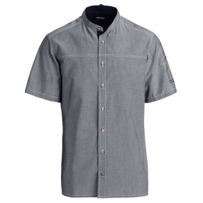 Kokke-/service skjorte, modern fit med kort rme, gr