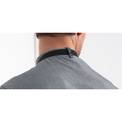 Kokke-/service skjorte, modern fit med langt rme, gr