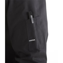 Kokke-/service skjorte, modern fit med langt rme, sort