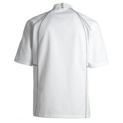 Kokke-/tjenerjakke i smart sporty design m/kort �rme, hvid