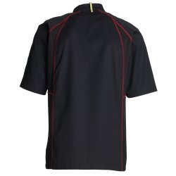 Kokke-/tjenerjakke i smart sporty design m/kort rme, sort m. rd