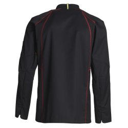 Kokke-/tjenerjakke i smart sporty design m/langt �rme, sort m. r�d