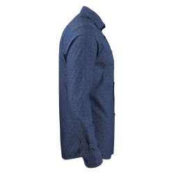 Kvalitetsskjorte i smart mnster m/lang rme - slim, navy