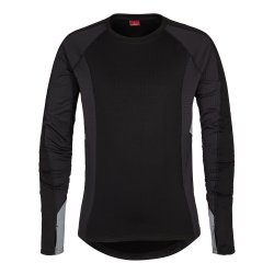 Lang�rmet termoundertr�je med O-hals, sort