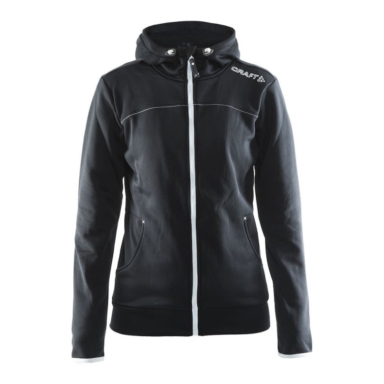 Leisure Full Zip Hood, dame, sort