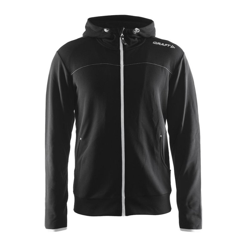 Leisure Full Zip Hood, herre, sort