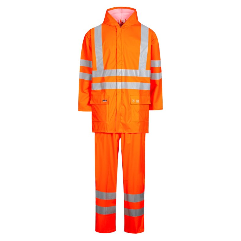 Lyngse Hi-Vis regnst i PU kvalitet, orange