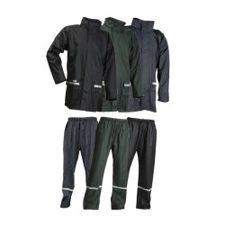 Microflex regnjakke og bukser, PU m/reflekser