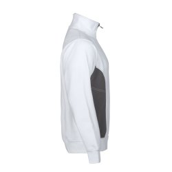 ProJob sweatshirt med lynls, hvid