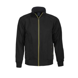 ProJob sweatshirt med gul kontrast lynls, sort