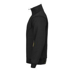 ProJob sweatshirt med gul kontrast lynls, sort