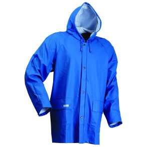 Lyngse PU Regnjakke med knapper, Kobolt