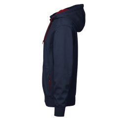 Smart H�ttesweatshirt med kontrastlynl�s og fleeceinderside, navy