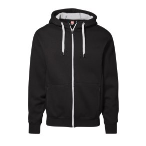 Smart Httesweatshirt med kontrastlynls og fleeceinderside, sort