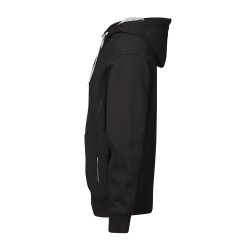 Smart H�ttesweatshirt med kontrastlynl�s og fleeceinderside, sort