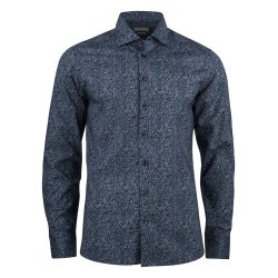 Smart og elegant herreskjorte med printet mnster - navy
