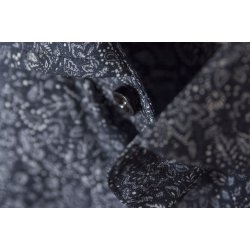 Smart og elegant herreskjorte med printet mnster, slim fit - navy